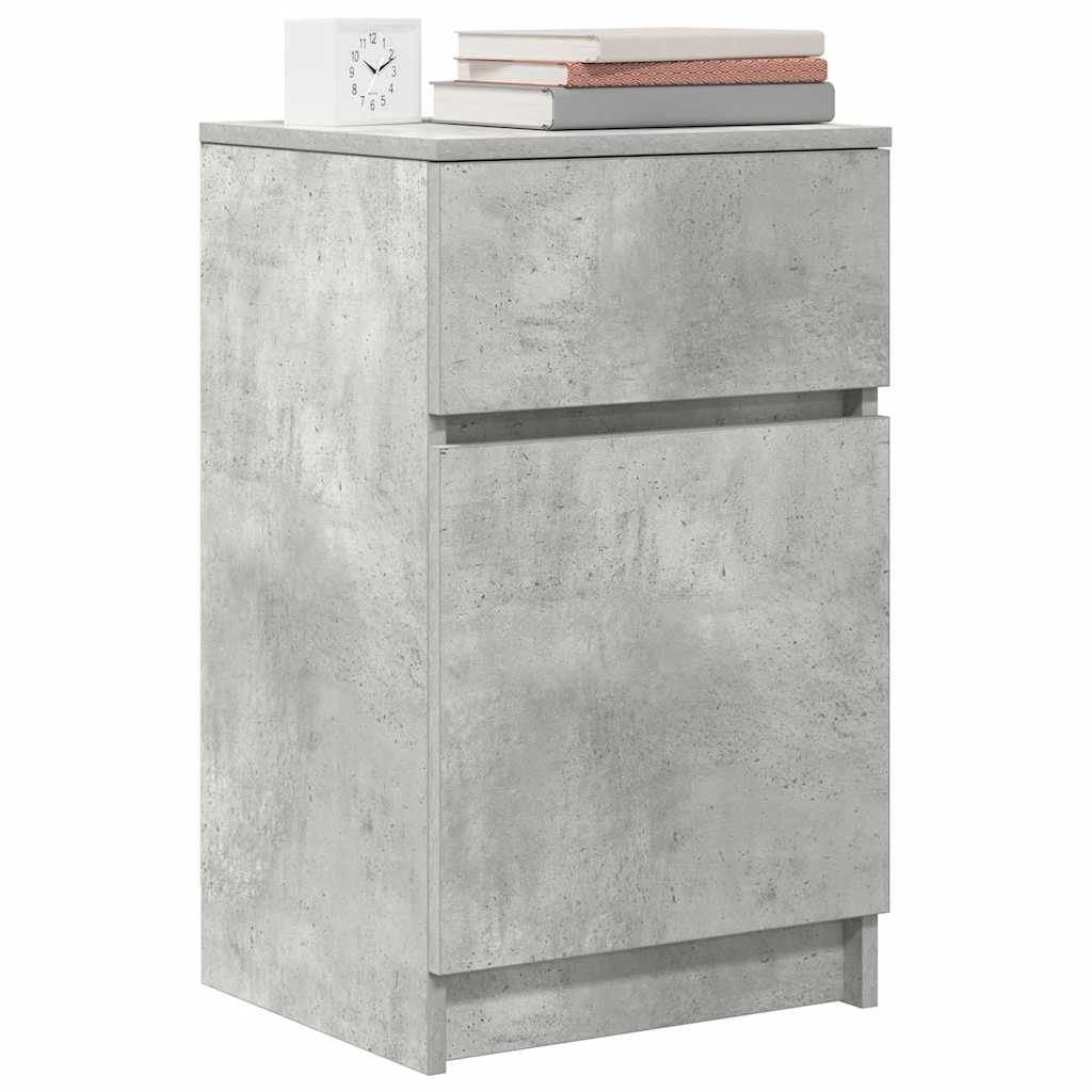 Noćni ormarić beton sivi 39x35x65 cm konstruirano drvo