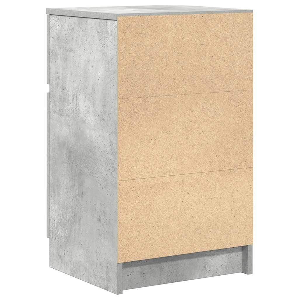 Noćni ormarić beton sivi 39x35x65 cm konstruirano drvo