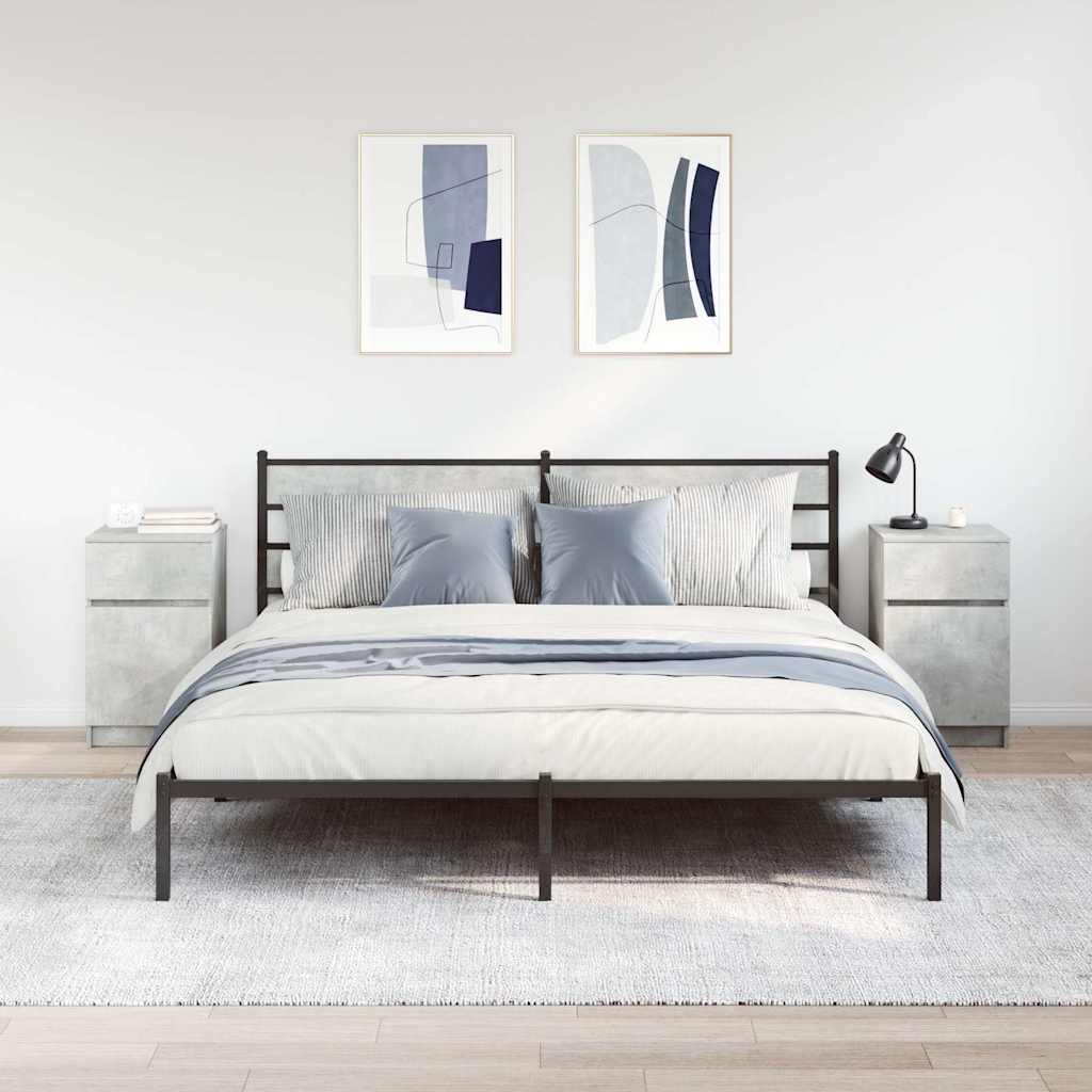 Noćni ormarići 2 kom beton sivi 39x35x65 cm Konstruirano drvo