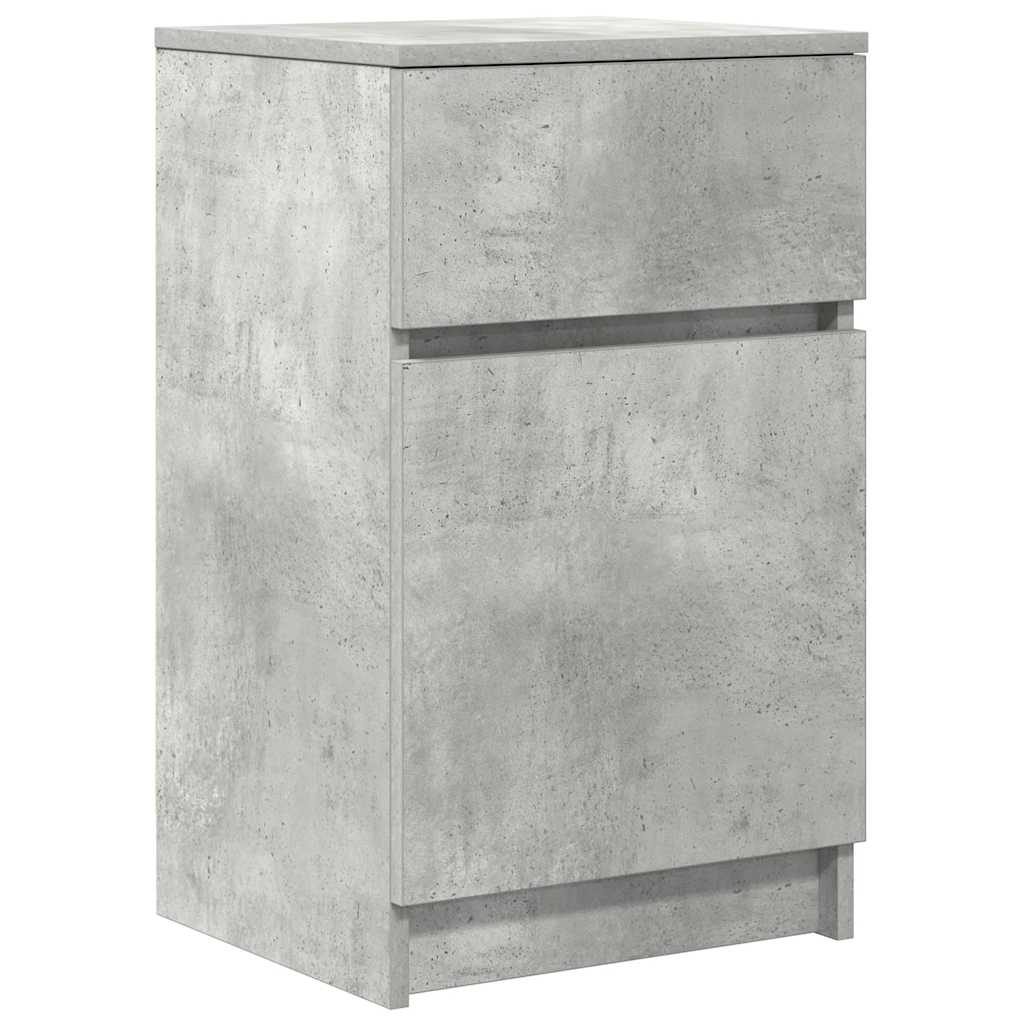 Noćni ormarići 2 kom beton sivi 39x35x65 cm Konstruirano drvo