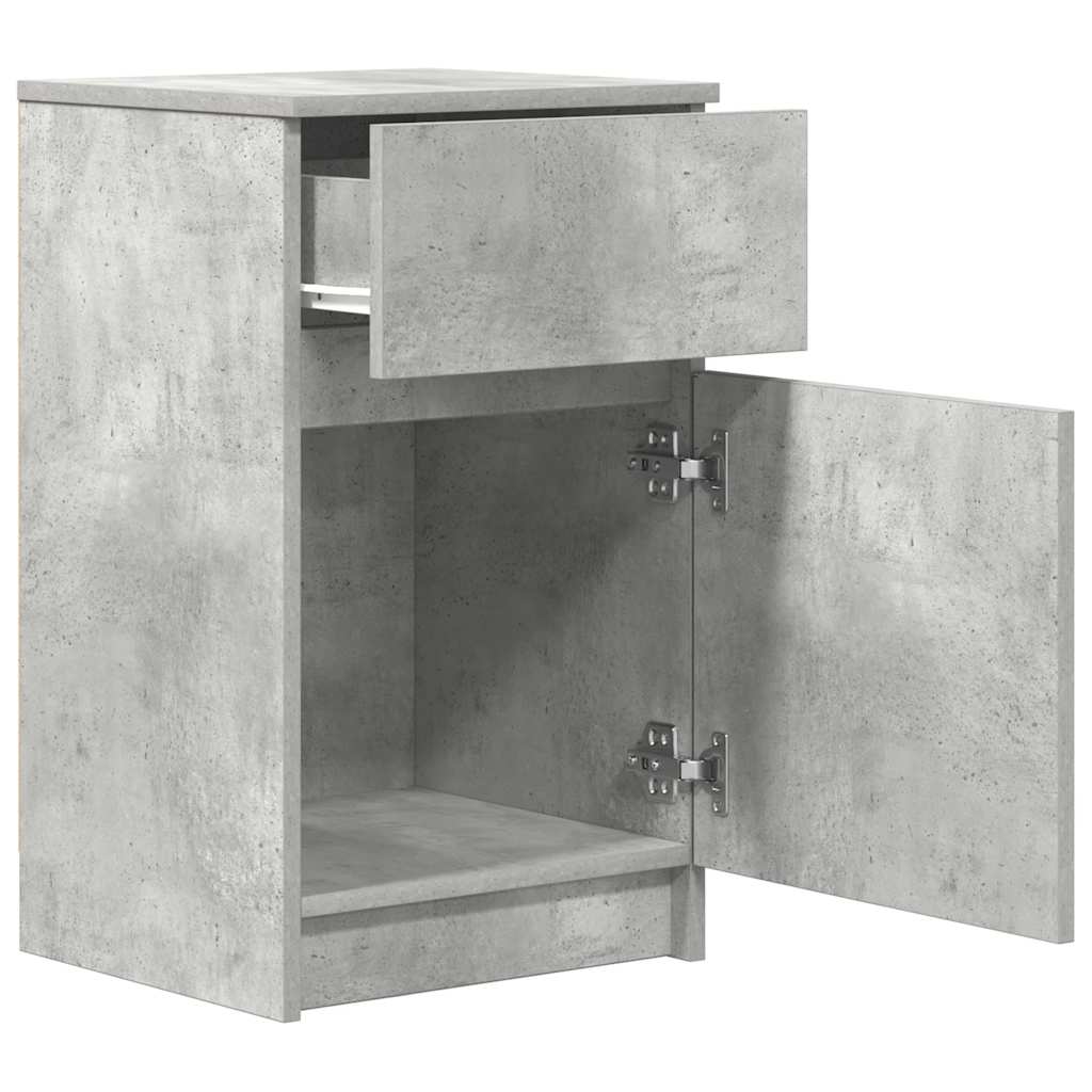 Noćni ormarići 2 kom beton sivi 39x35x65 cm Konstruirano drvo