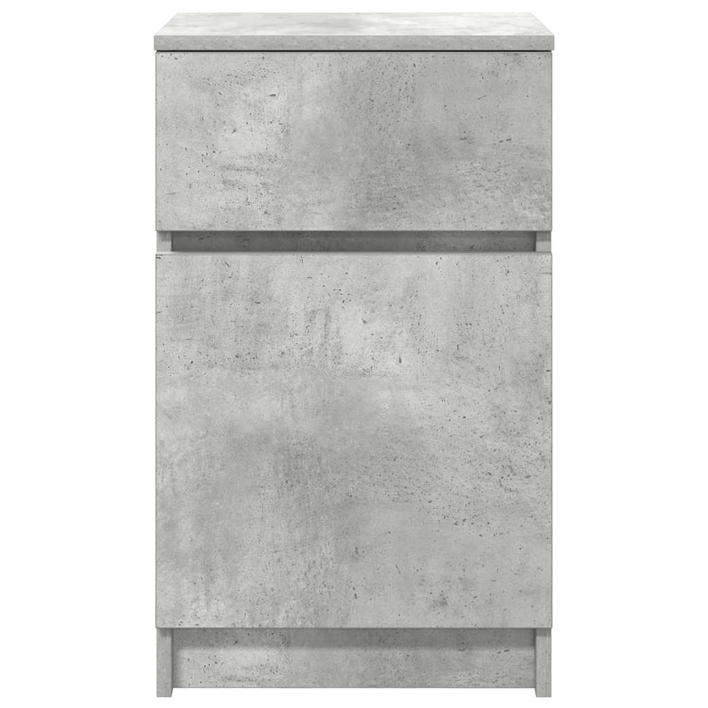Noćni ormarići 2 kom beton sivi 39x35x65 cm Konstruirano drvo