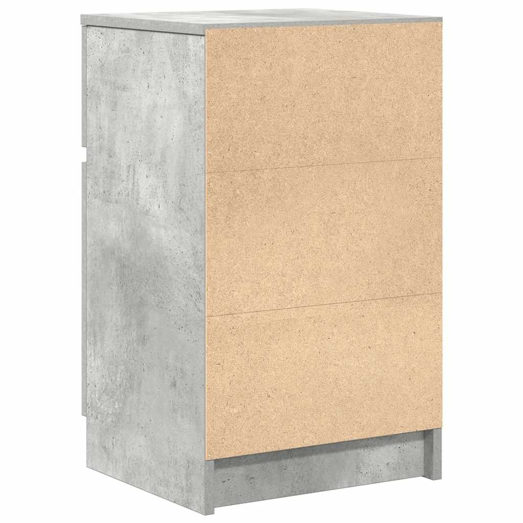 Noćni ormarići 2 kom beton sivi 39x35x65 cm Konstruirano drvo
