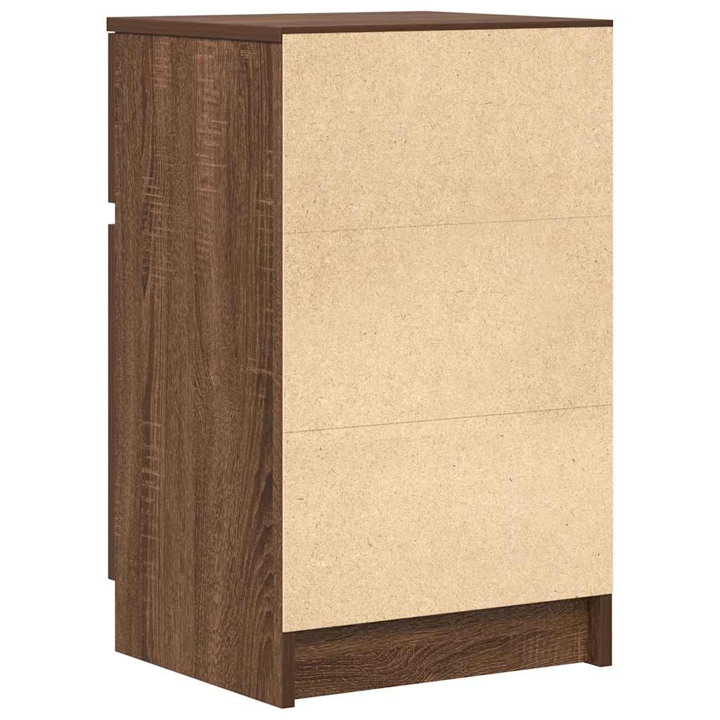 Noćni ormarići 2 kom boja hrasta 39x35x65 cm konstruirano drvo
