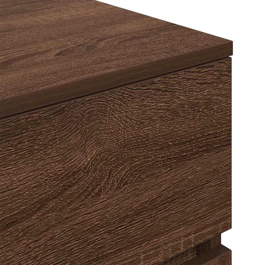 Noćni ormarići 2 kom boja hrasta 39x35x65 cm konstruirano drvo