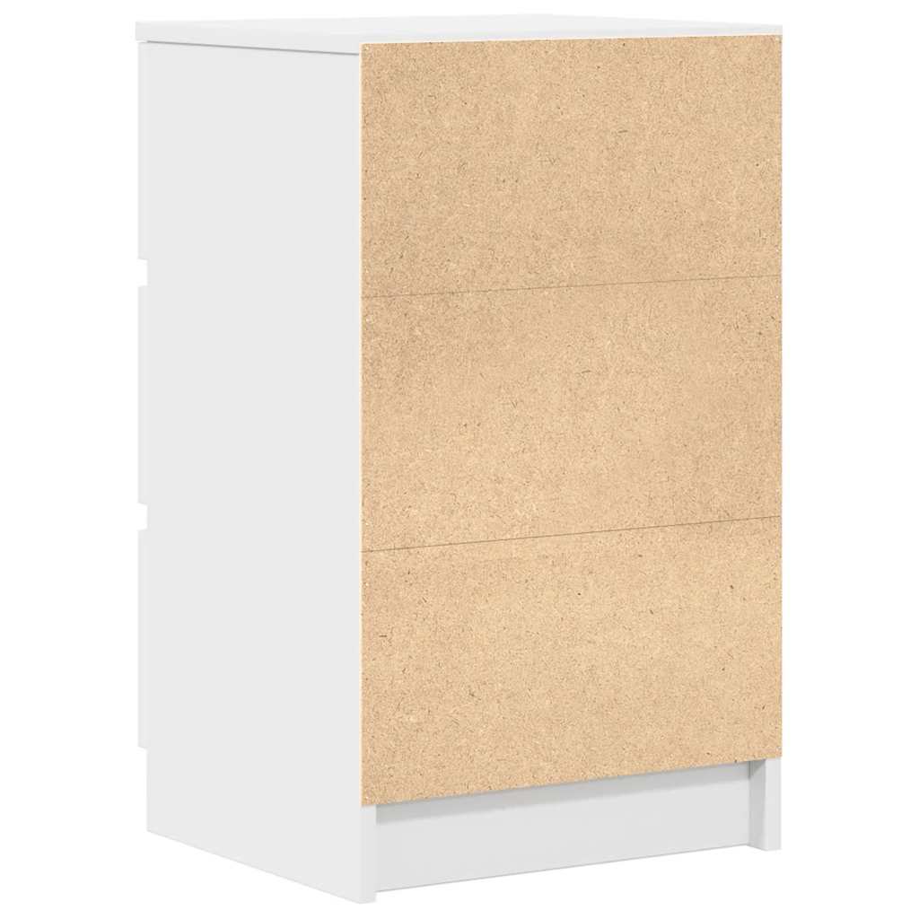 Noćni ormarići s 3 ladice 2 kom bijeli 39x35x65 cm