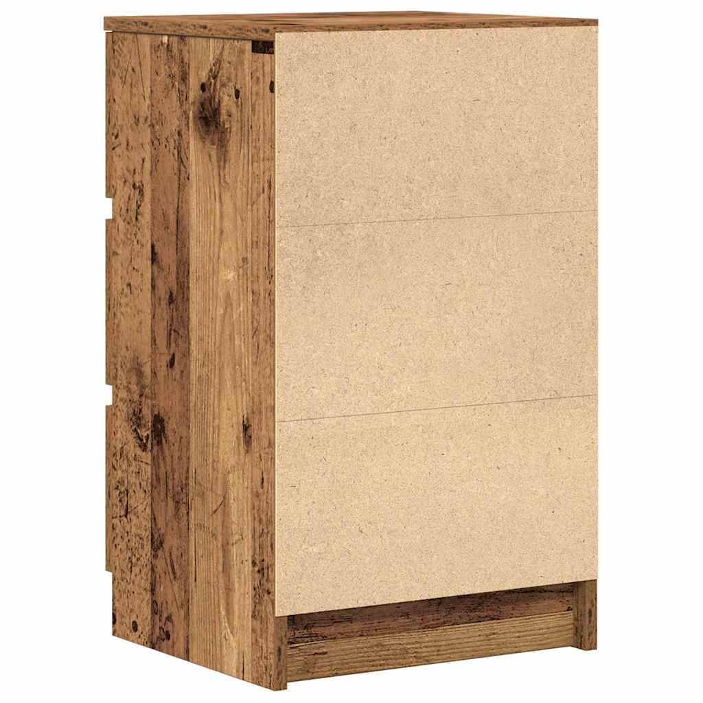 Noćni ormarići s 3 ladice 2 kom staro drvo 39x35x65 cm