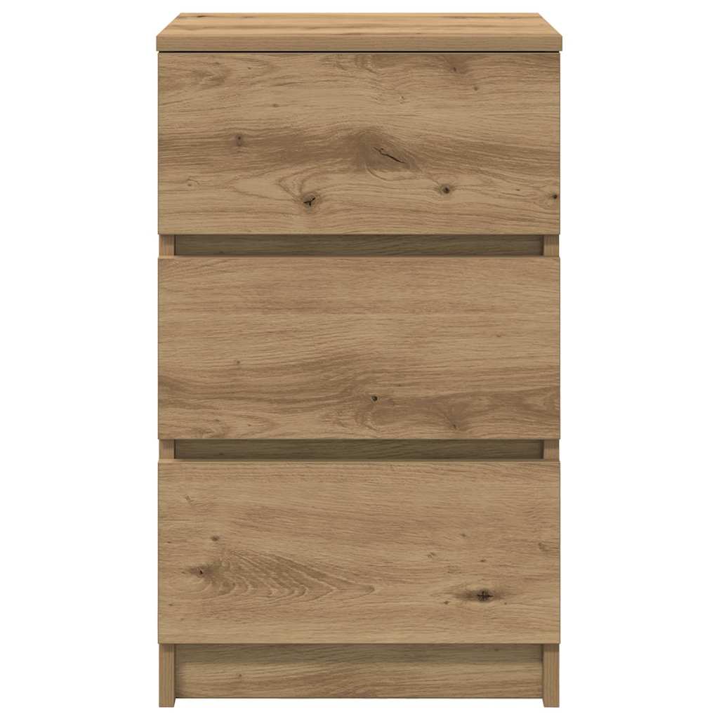 Noćni ormarići s 3 ladice 2 kom artisan hrast 39x35x65 cm