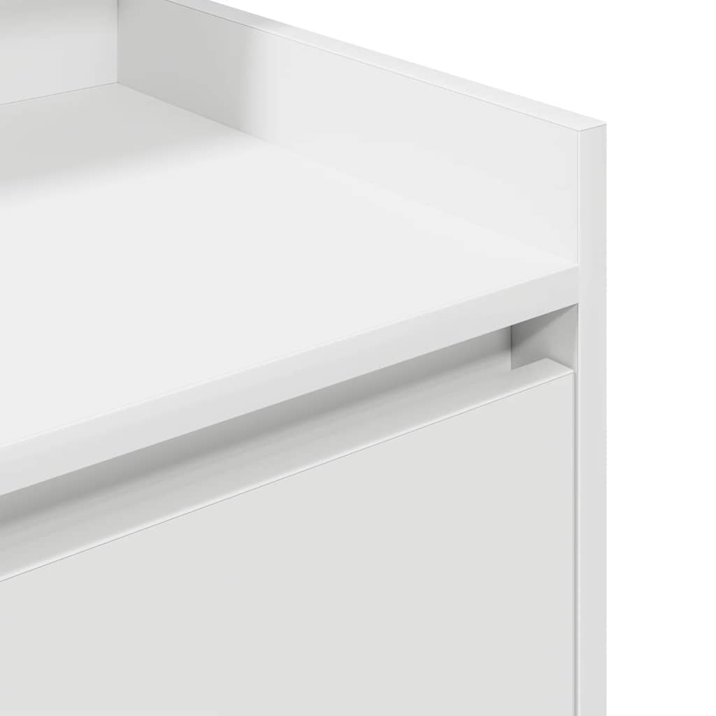 Noćni ormarić s 2 ladice bijeli 38x34x80 cm