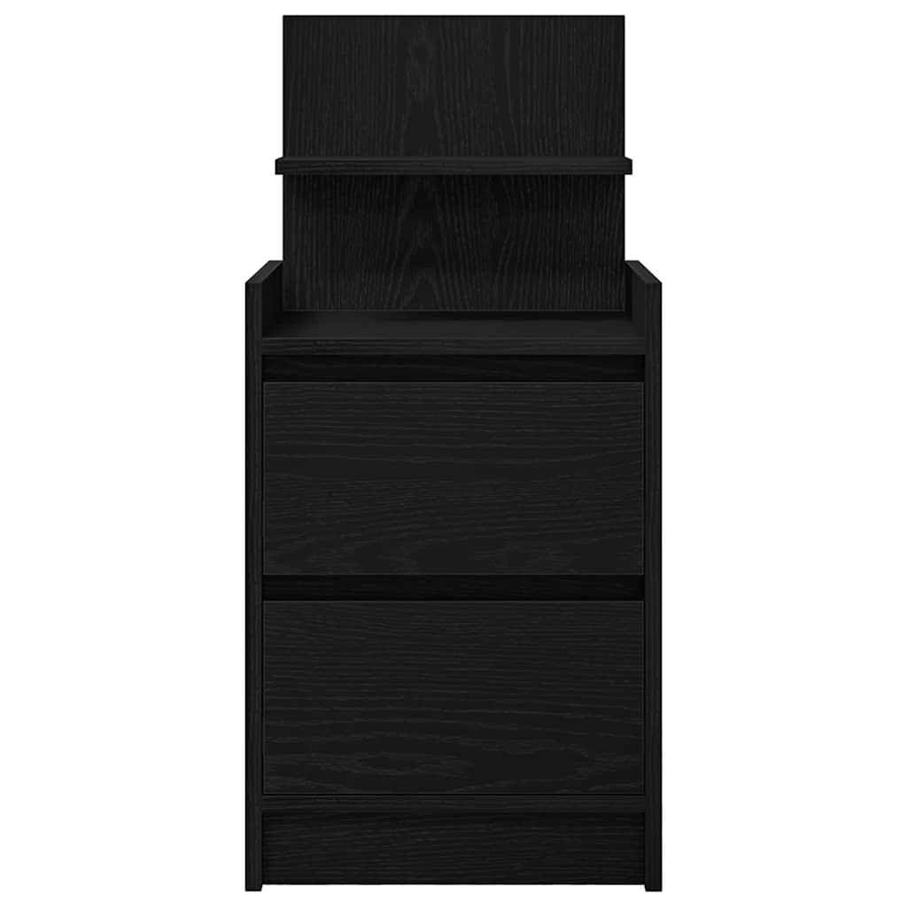 Noćni ormarići s 2 ladice 2 kom crni 38x34x80 cm