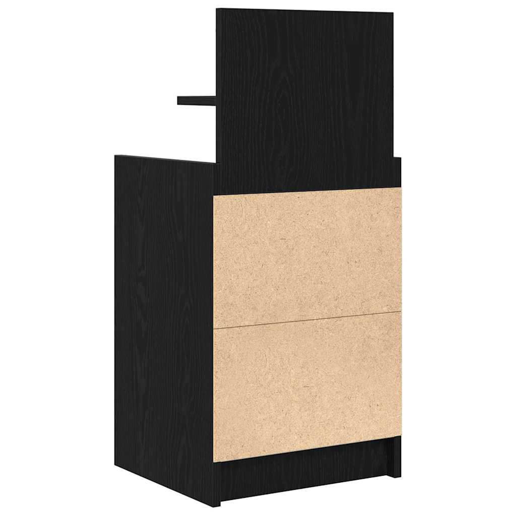 Noćni ormarići s 2 ladice 2 kom crni 38x34x80 cm