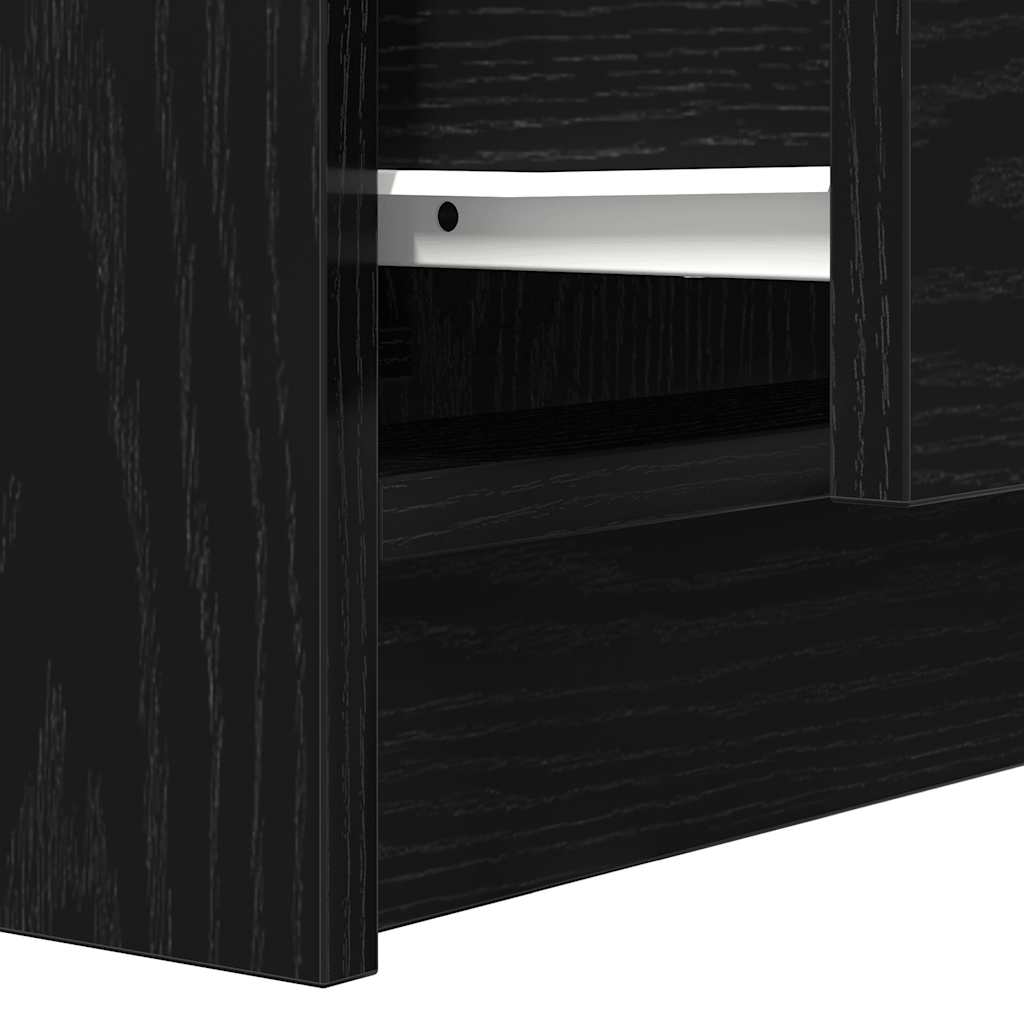 Noćni ormarići s 2 ladice 2 kom crni 38x34x80 cm