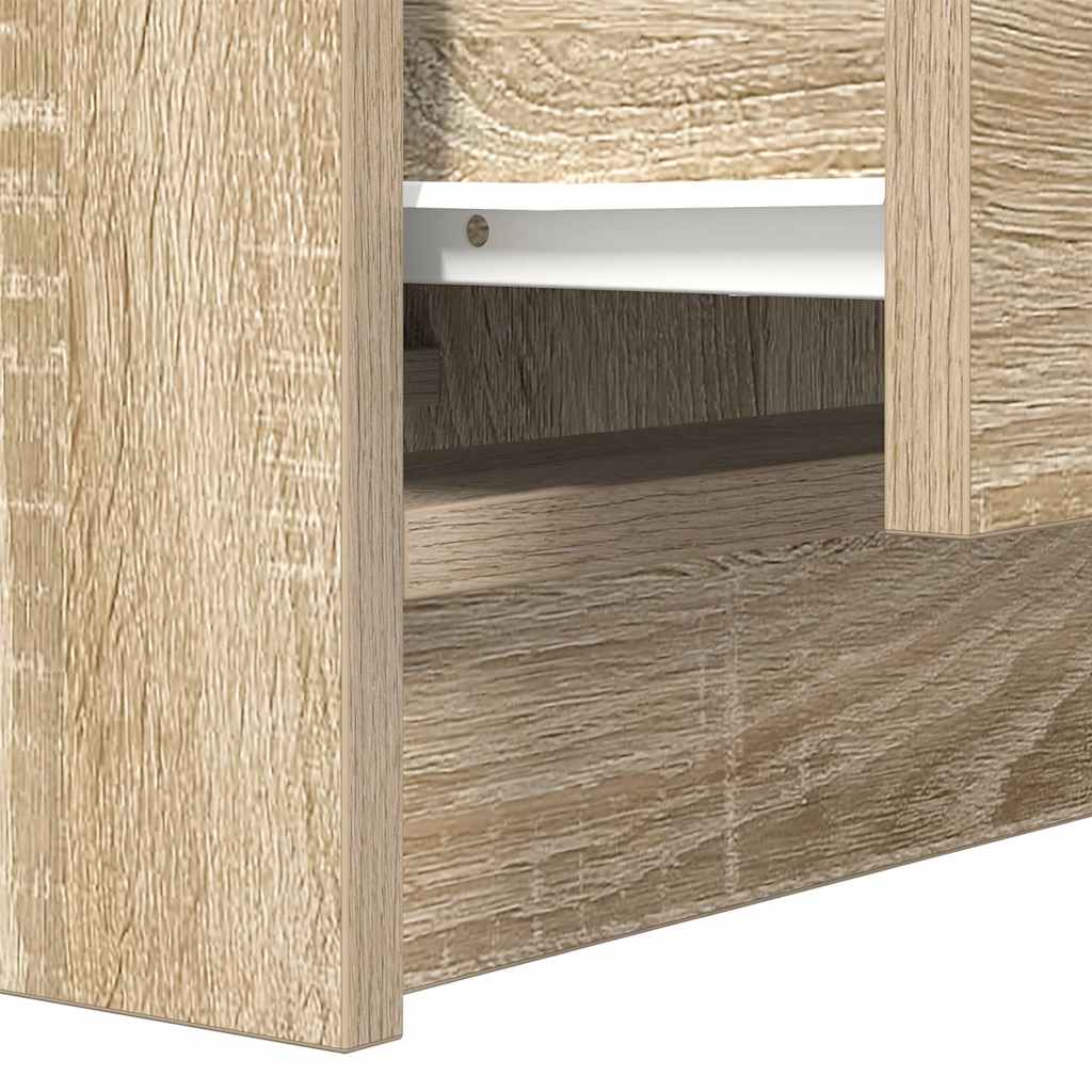 Noćni ormarić s 2 ladice sonoma hrast 38x34x80 cm