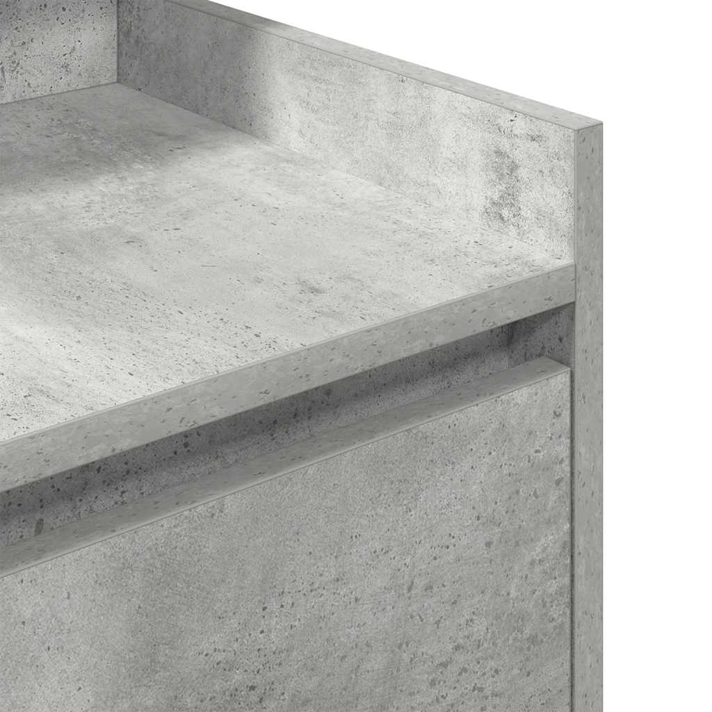 Noćni ormarić s 2 ladice beton siva 38x34x80 cm