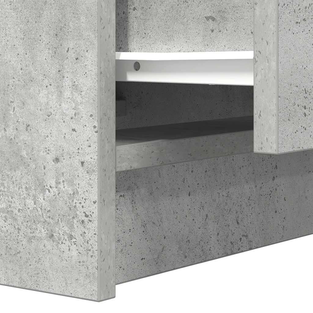Noćni ormarić s 2 ladice beton siva 38x34x80 cm
