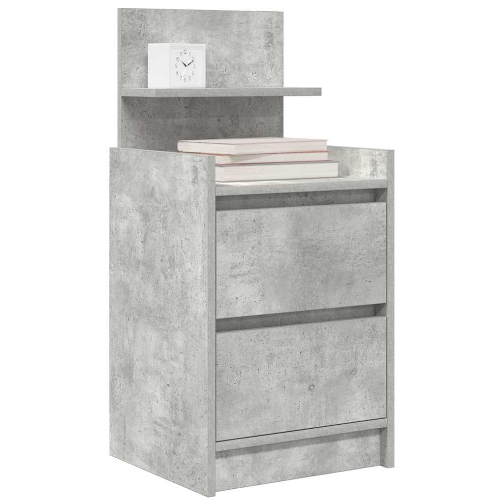 Noćni ormarići s 2 ladice 2 kom beton siva 38x34x80 cm