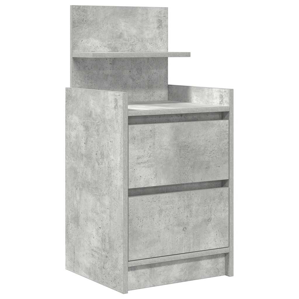 Noćni ormarići s 2 ladice 2 kom beton siva 38x34x80 cm