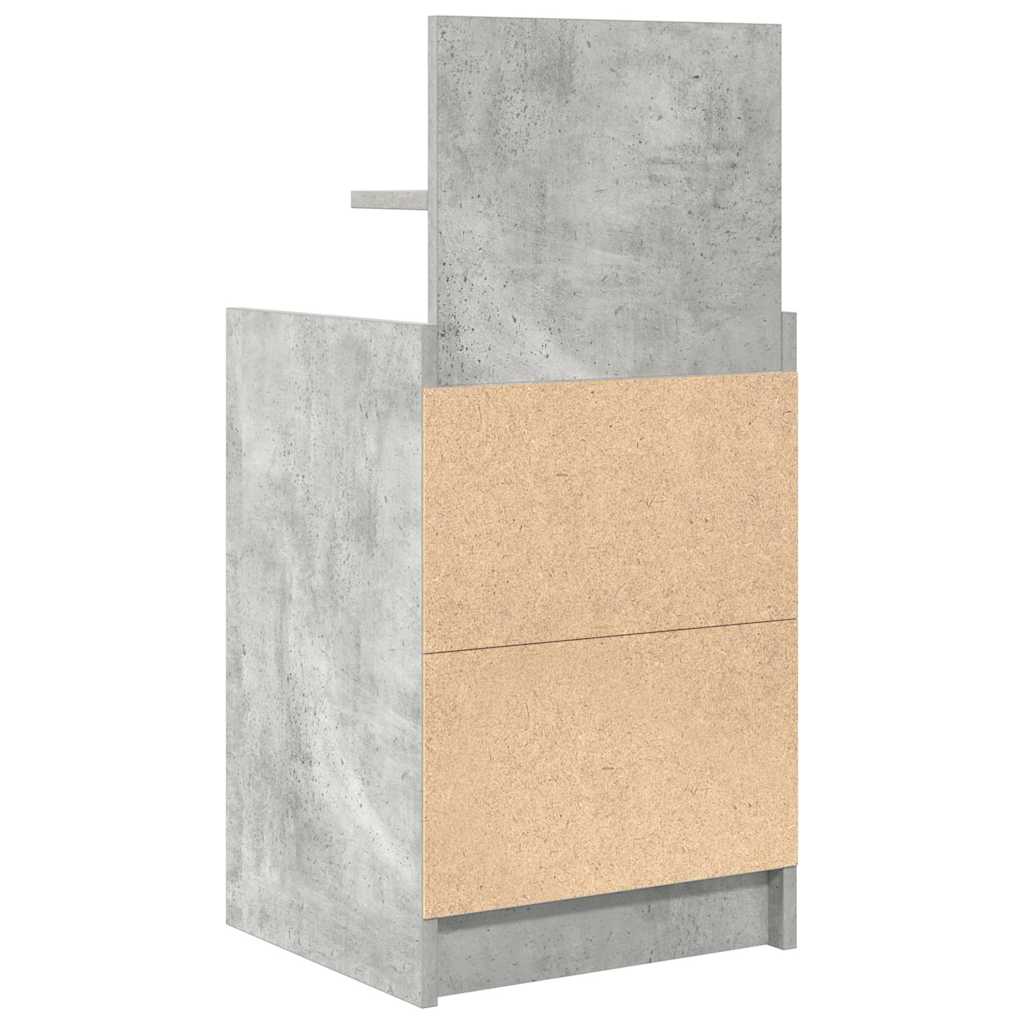 Noćni ormarići s 2 ladice 2 kom beton siva 38x34x80 cm