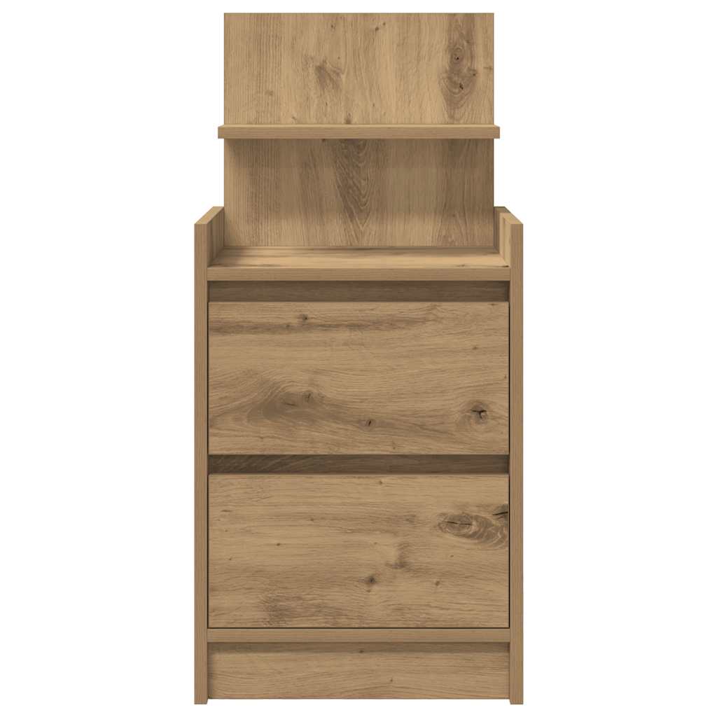 Noćni ormarić s 2 ladice artisan hrast 38x34x80 cm