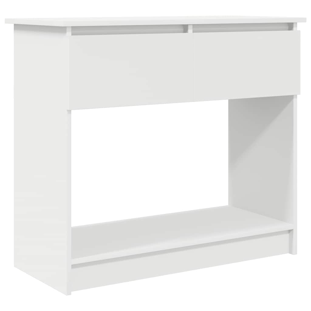 Konzolni stol s ladicama bijeli 85,5x38,5x74,5 cm