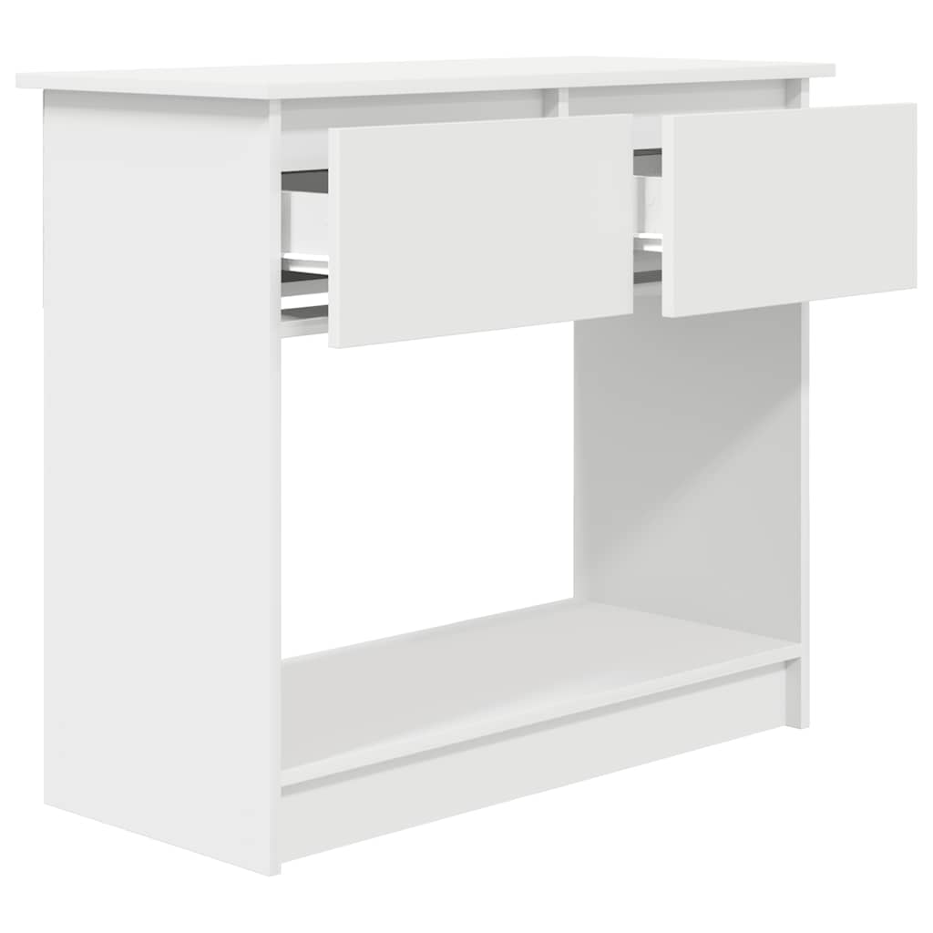 Konzolni stol s ladicama bijeli 85,5x38,5x74,5 cm