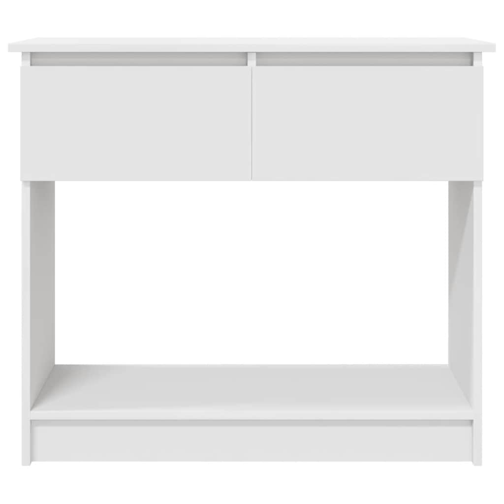 Konzolni stol s ladicama bijeli 85,5x38,5x74,5 cm