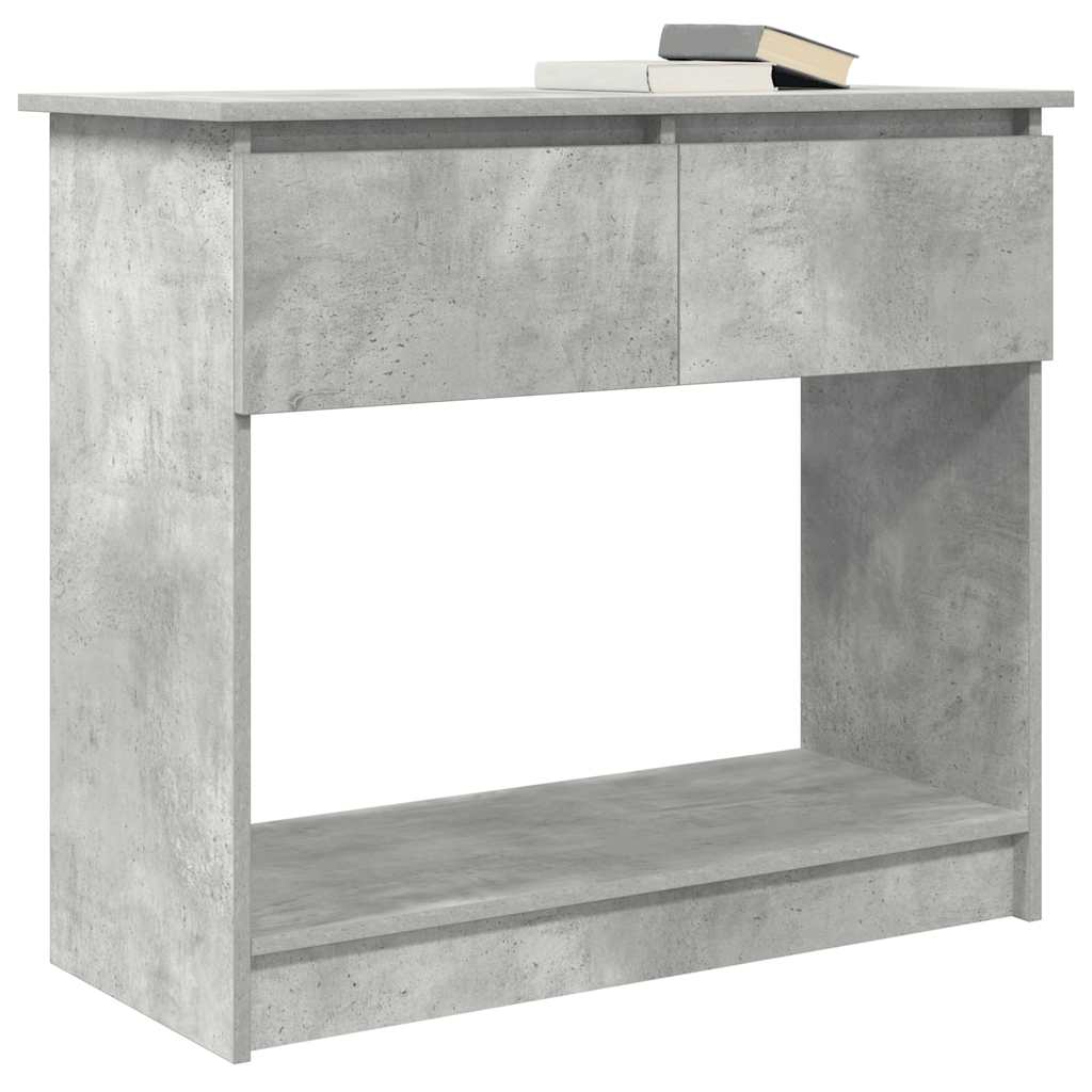konzolni stol s ladicama beton sivi 85,5x38,5x74,5 cm