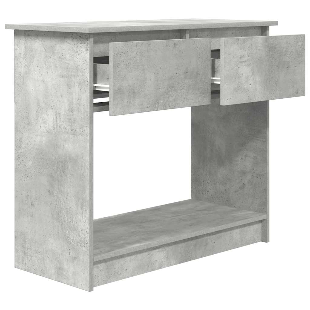 konzolni stol s ladicama beton sivi 85,5x38,5x74,5 cm