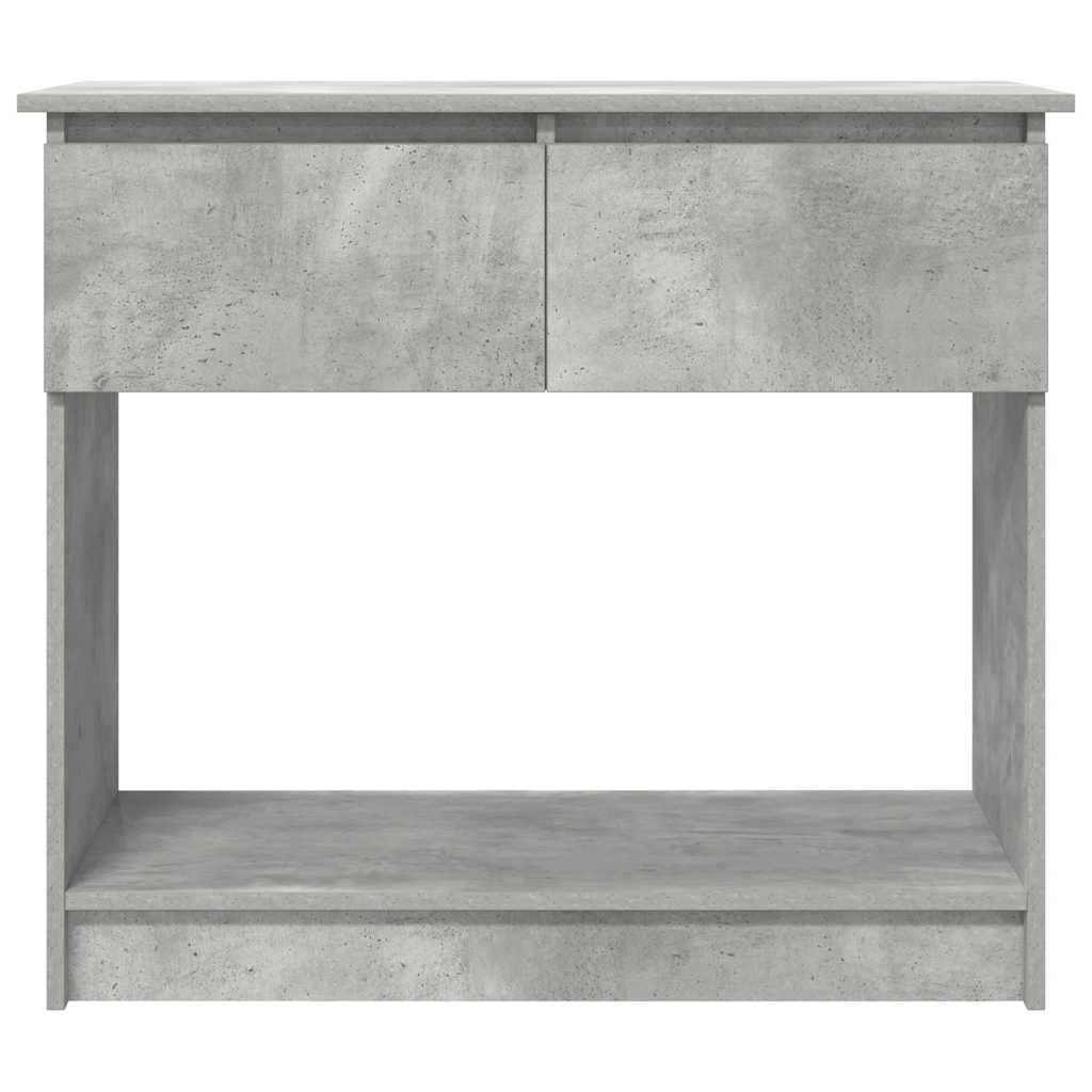 konzolni stol s ladicama beton sivi 85,5x38,5x74,5 cm