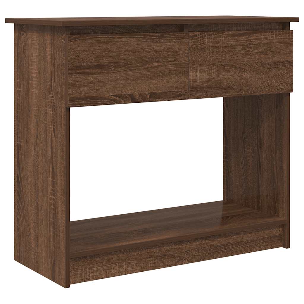 Konzolni stol s ladicama smeđi hrast 85,5x38,5x74,5 cm
