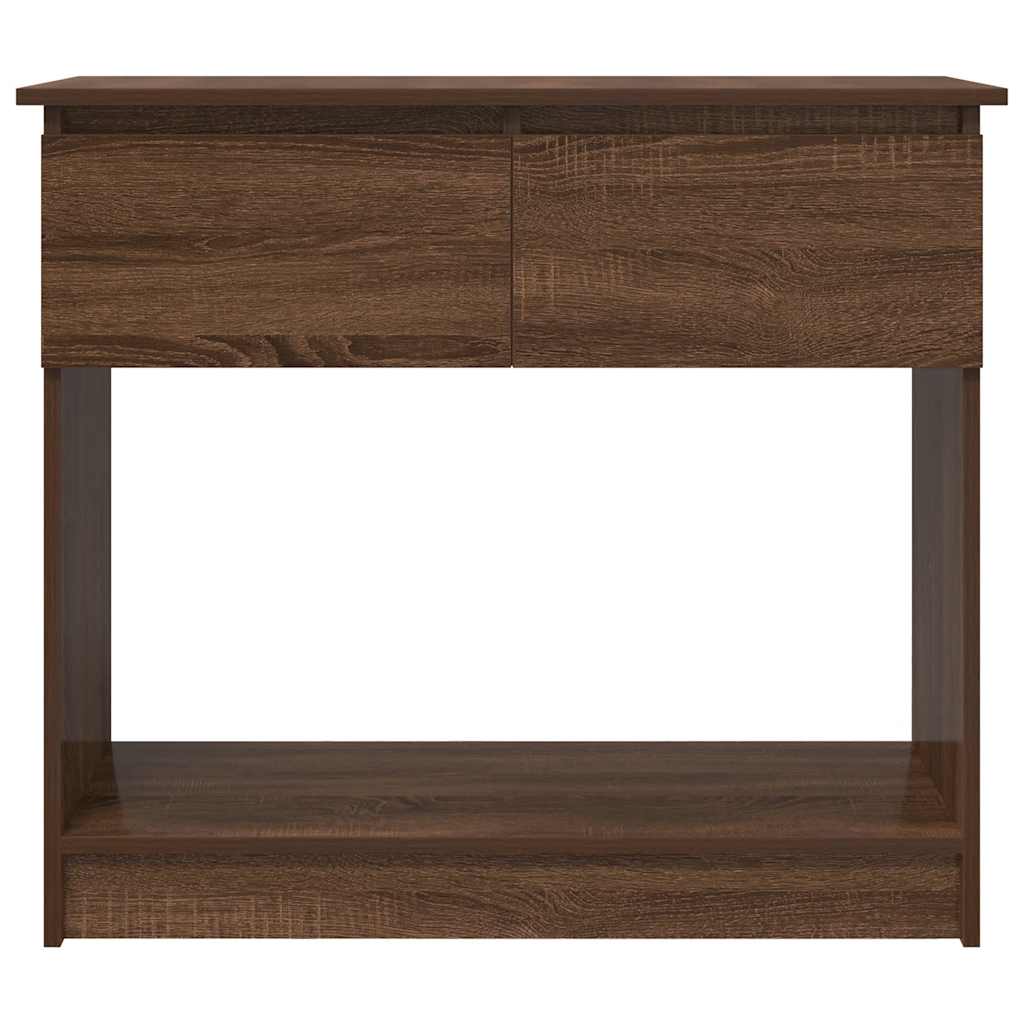 Konzolni stol s ladicama smeđi hrast 85,5x38,5x74,5 cm
