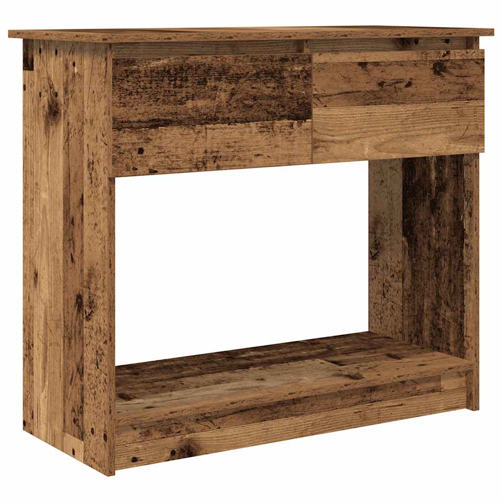 konzolni stol s ladicama staro drvo 85,5x38,5x74,5 cm