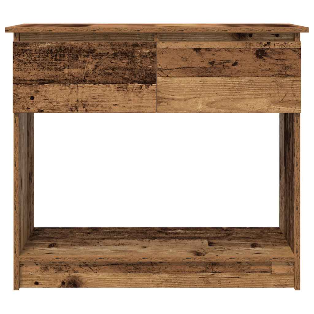 konzolni stol s ladicama staro drvo 85,5x38,5x74,5 cm