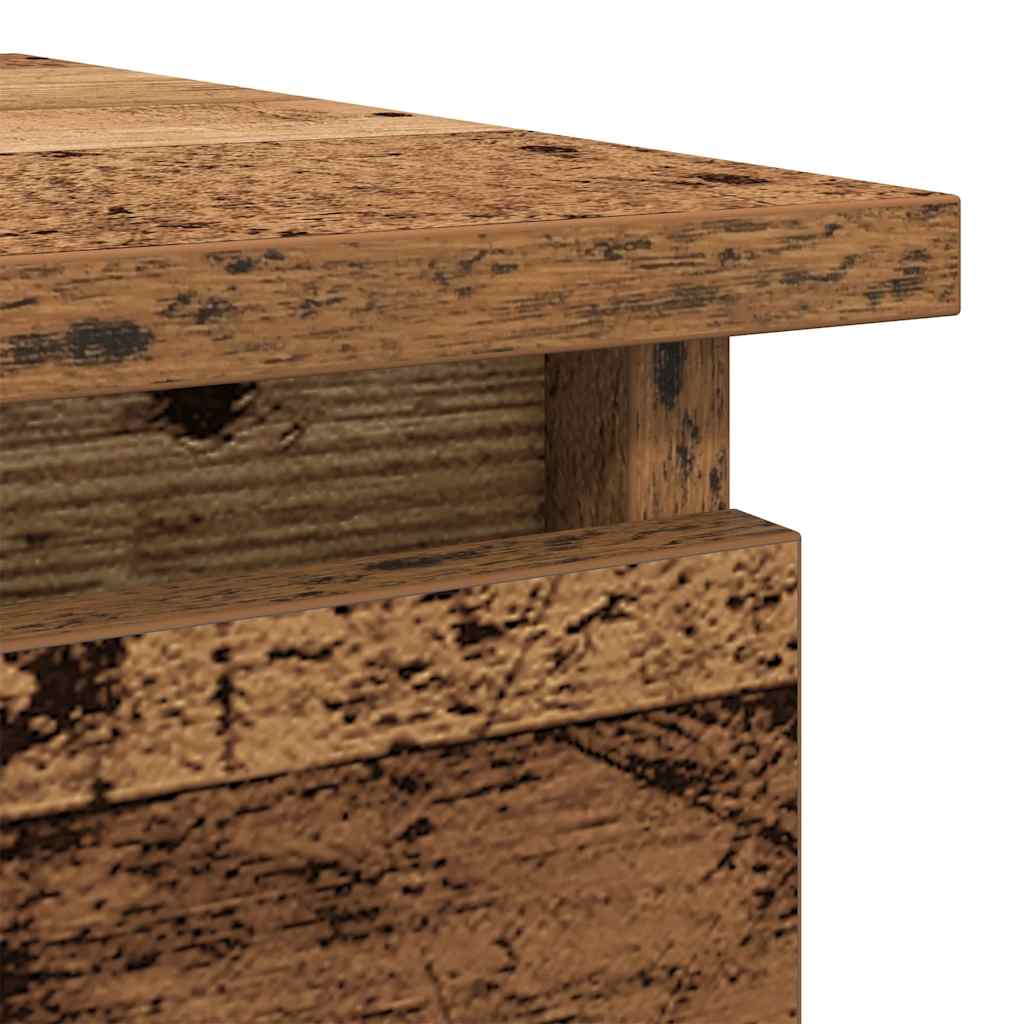 konzolni stol s ladicama staro drvo 85,5x38,5x74,5 cm