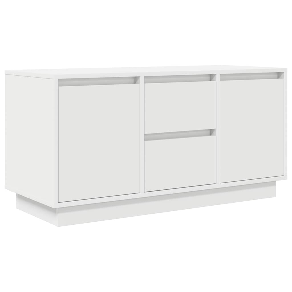 TV ormarić s LED svjetlima bijeli 100x41x50 cm