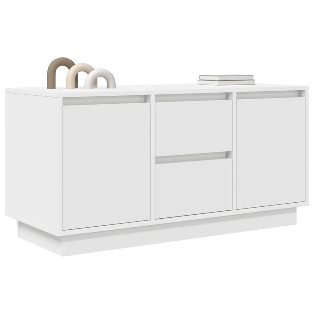TV ormarić s LED svjetlima bijeli 100x41x50 cm