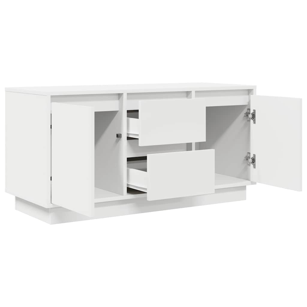 TV ormarić s LED svjetlima bijeli 100x41x50 cm
