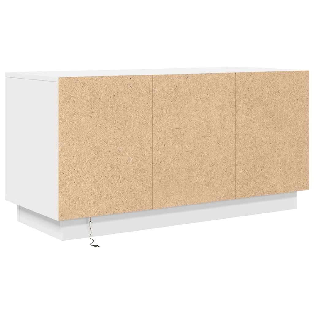 TV ormarić s LED svjetlima bijeli 100x41x50 cm