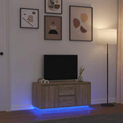 TV ormarić s LED svjetlima boja hrasta sonome 100x41x50 cm