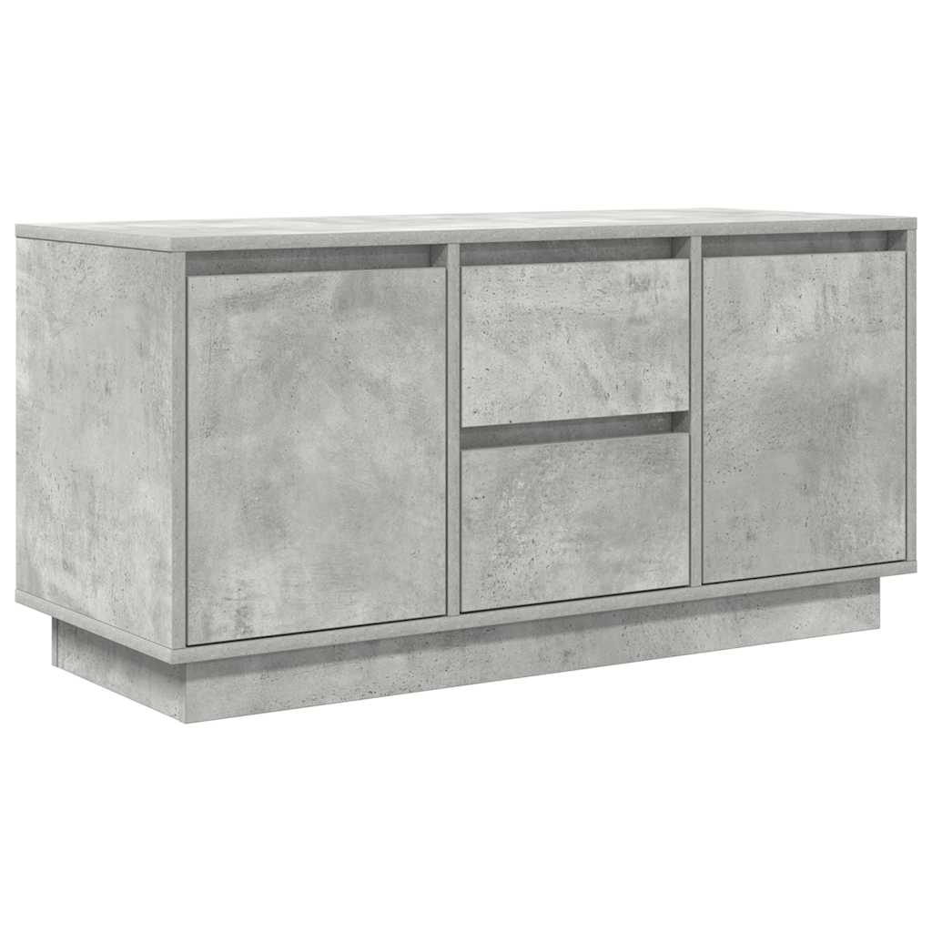 TV ormarić s LED svjetlima siva boja betona 100x41x50 cm