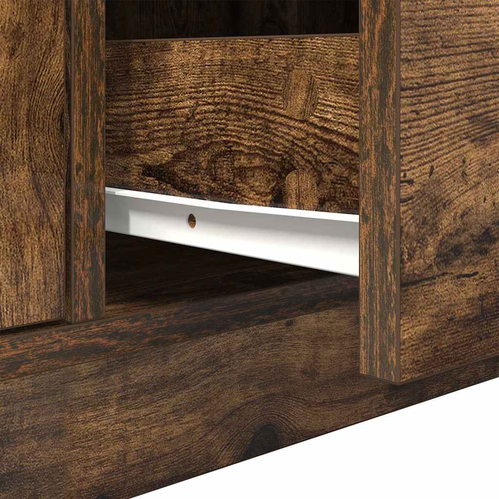 TV ormarić s LED svjetlima boja dimljenog hrasta 100x41x50 cm