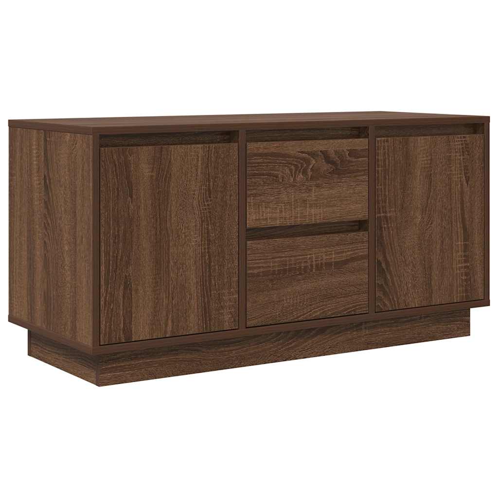 TV ormarić s LED svjetlima boja smeđeg hrasta 100x41x50 cm