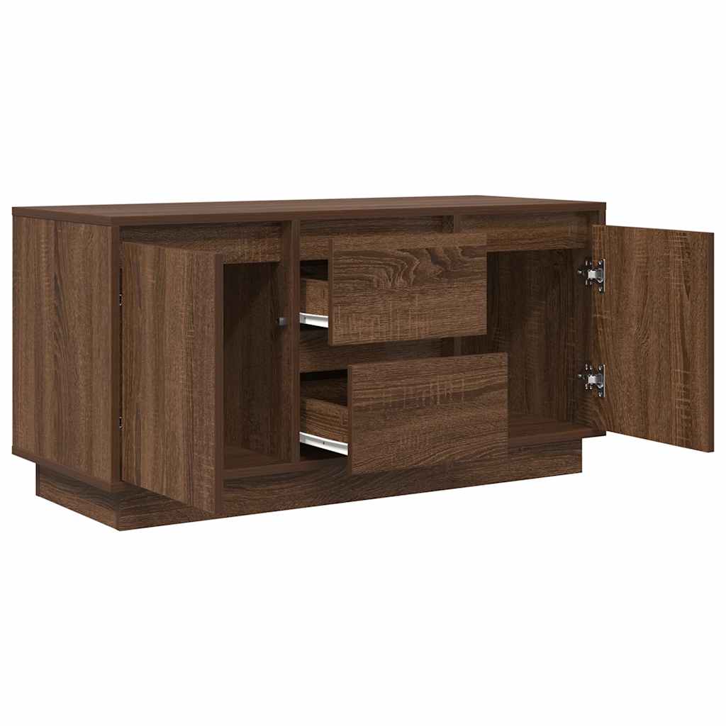 TV ormarić s LED svjetlima boja smeđeg hrasta 100x41x50 cm
