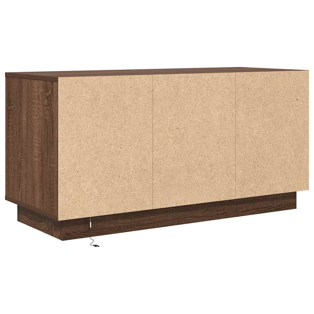 TV ormarić s LED svjetlima boja smeđeg hrasta 100x41x50 cm