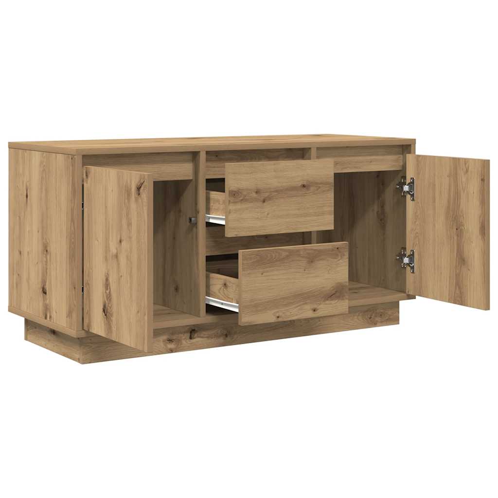 TV ormarić s LED svjetlima artisan hrast 100x41x50 cm
