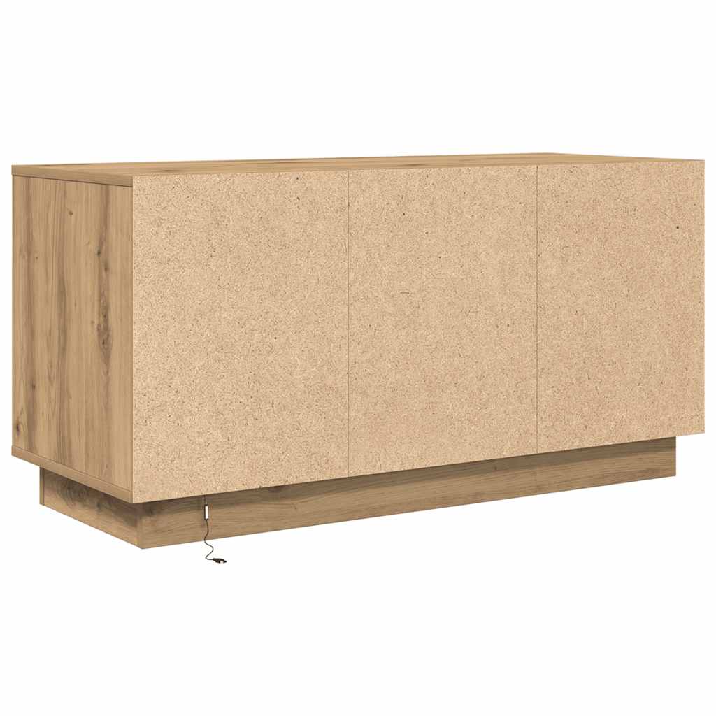 TV ormarić s LED svjetlima artisan hrast 100x41x50 cm