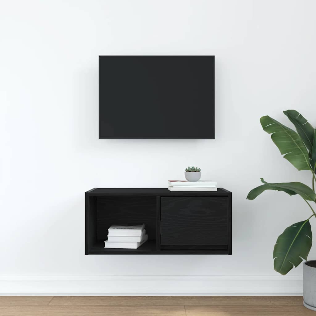 TV ormarić crni hrast 60x31x25,5 cm konstruirano drvo