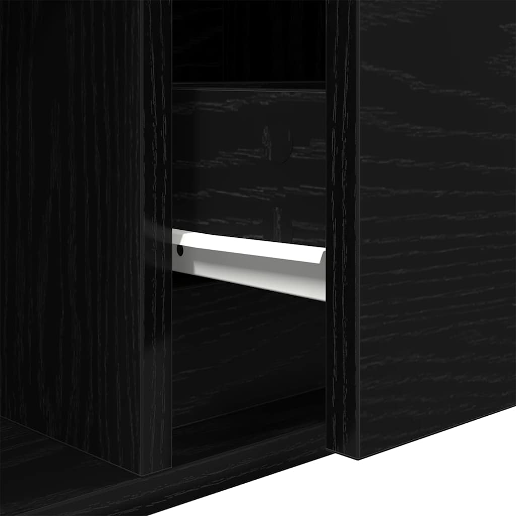 TV ormarić crni hrast 60x31x25,5 cm konstruirano drvo