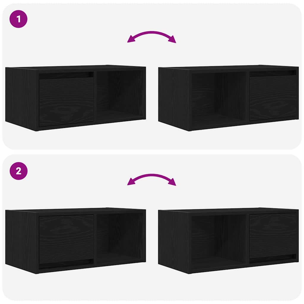 TV ormarić crni hrast 60x31x25,5 cm konstruirano drvo