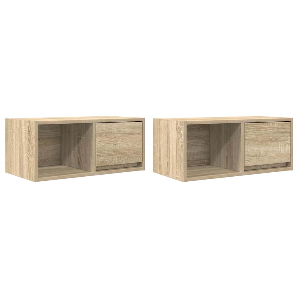 TV ormarići 2kom boja hrasta 60x31x25,5 cm konstruiranog drva
